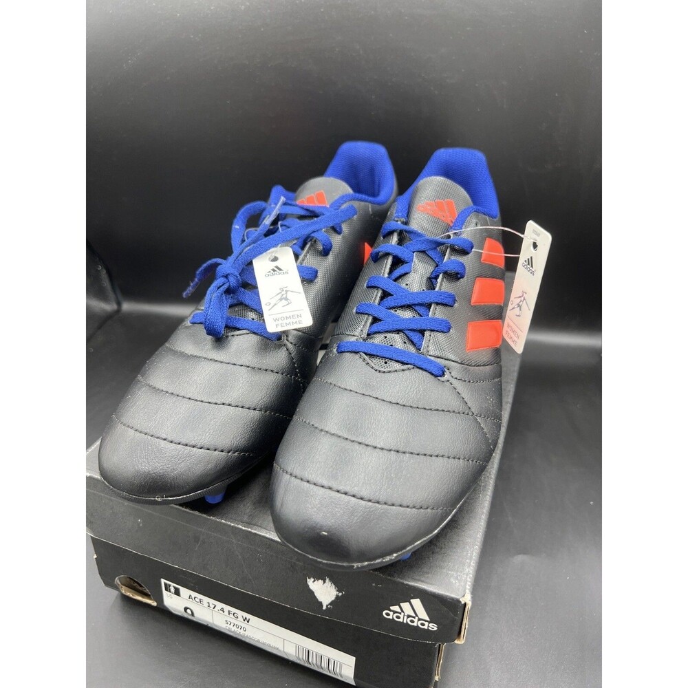 Adidas Ace 17.4 FG Black Leather Soccer Cleats Women’s Size 9 /Mens 7.5 (S77070)